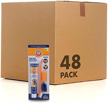 Arm & Hammer Tartar Control Dog Dental Kit, Banana Mint, 3-Piece, 48-Pack
