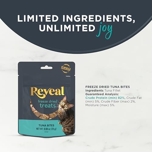 Reveal Tuna Freeze-Dried Cat Treats 8-Pack 0.88 oz Bags