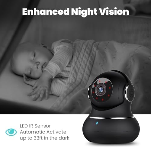 litokam 5ghz Indoor Security Camera, 5MP Cameras for Home Security with 5G/2.4G Dual-Band, Pet Cam with Phone App, AI Motion/Cry Detection, 360° Auto Tracking, Night Vision, Support NVR/Alexa