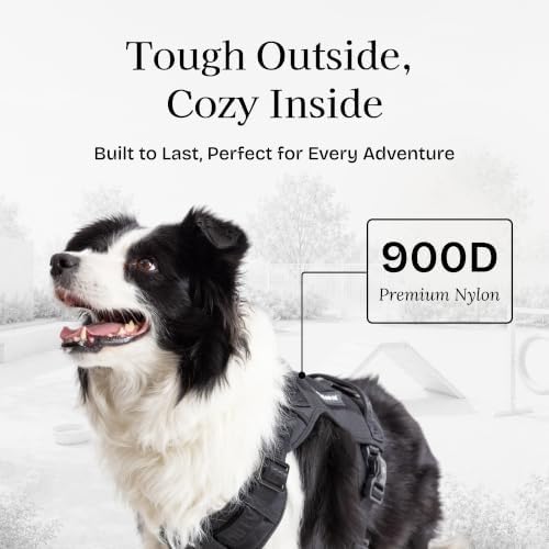 Fei & Eve Tactical Dog Harness, No Pull Dog Vest with Magnetic Buckle
