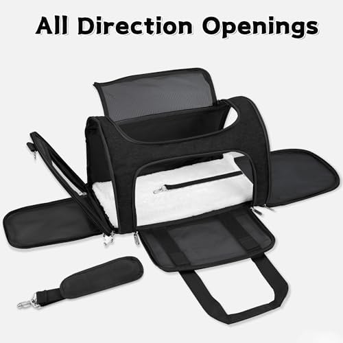 Soft-Sided Cat/Dog/Pet Carrier, Collapsible Pets Travel Carriers