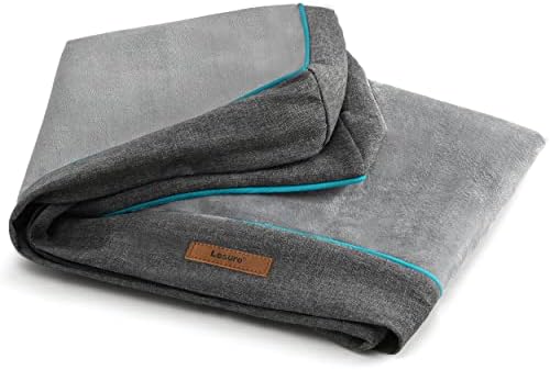 LE SURE Flannel Plush Dog Bed Cover Replacement, XL 41x29x3.5in, Grey