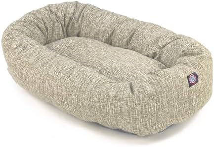 Majestic Pet Bagel Calming Dog Bed, 40 Inch Large, Round, Washable, Tan