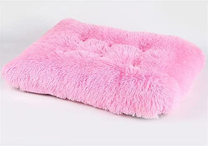 Long Plush Calming Pet Bed Cuddler Pet Bed Pink 2XL