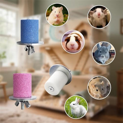 6 Pack Hamster Toys, Frosted Stone for Teeth and Claws, Hamster Chew Toys for Teeth, Cage Accessories for Hamsters, Rat, Chinchilla and Other Small Animal