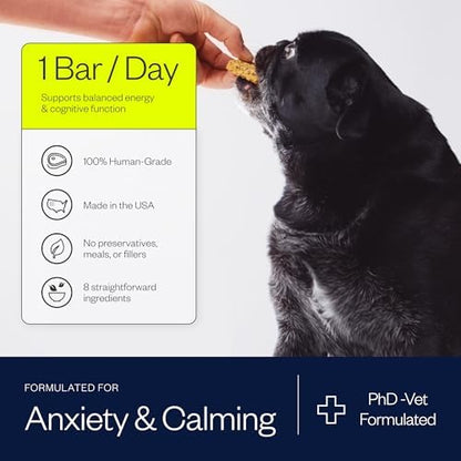 Maev Anxiety & Calming Supplement Bars for Dogs, with L-Theanine, 30 Count