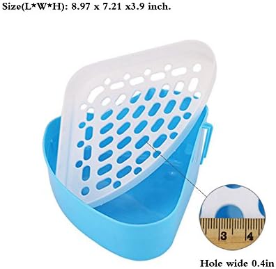 Pet Small Rat Toilet, Square Potty Trainer Corner Litter Bedding Box Pet Pan for Small Animal/Rabbit/Guinea Pig/galesaur/Ferret (Triangle)