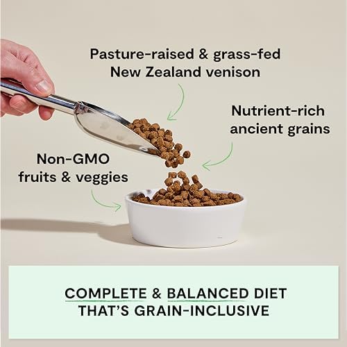 Open Farm Ancient Grains Dry Dog Food, New Zealand Venison Kibble, 4lb Bag