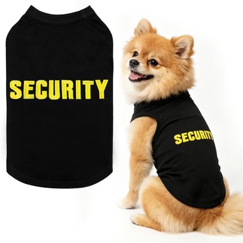 BINGPET Dog Security Shirt, Soft Cotton Puppy T-Shirt, Halloween Costumes