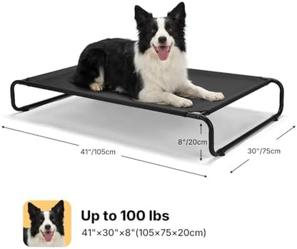 Veehoo Cooling Elevated Dog Bed, Outdoor Raised Dog Bed for Large Dogs
