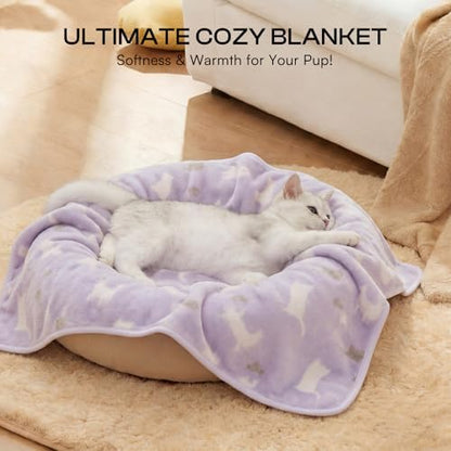 Luciphia Dog Blanket 3 Pack, Soft Cozy Fleece Throw for Puppy Cat,41"x31"