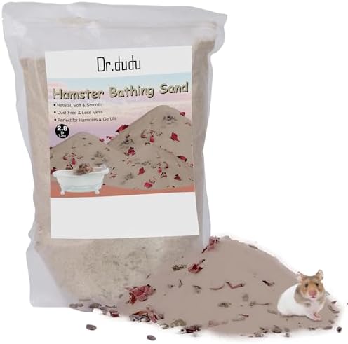 DR.DUDU 2.8lb Hamster Sand for Sand Bath, Hamster Cage Accessories(Beige)