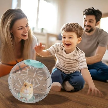 7.9 inch Hamster Ball, Exercise Toys, Running Clear Plastic Balls, Large Space, Easy to Clean, Portable Cage, for Small and Medium Hamsters, Syrian Dwarf Hamster, White