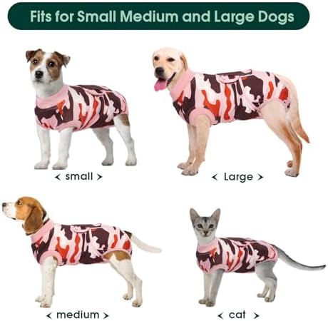 Kuoser Recovery Suit for Dogs Cats, Soft Dog Surgery Suit Female Male Spay