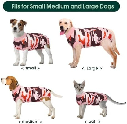 Kuoser Recovery Suit for Dogs Cats, Soft Dog Surgery Suit Female Male Spay