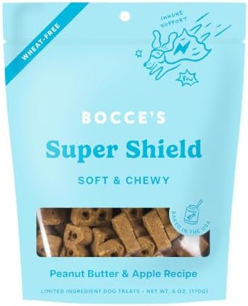 Bocce's Bakery Super Shield Soft & Chewy Dog Treats, PB & Apple (6 oz)