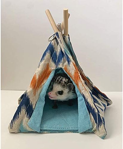 Teepee Tent (Medium) - Small Animal Bed - for Hamster, Sugar Gliders, Hedgehogs, Guinea Pigs, Gerbils, Rats, Degus and Other Small Pets - Hut/Den/Hideout/Igloo/Hideaway/House/Home