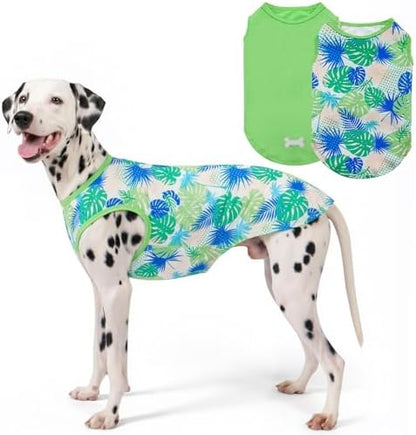 KYEESE 2Pack Dog Shirts for Medium Large Dogs Breathable Mesh Tank Top