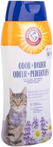 Arm & Hammer 2-in-1 Deodorizing Cat Shampoo, Lavender, 20 Fl Oz, 2-Pack