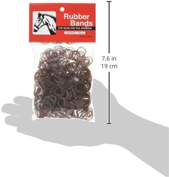 PARTRADE 245913 222695 Rubber Braid Bands, Brown, 5"
