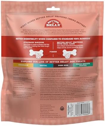 Better Belly Protein Twists Highly Digestible Dog Treats, 25 Count