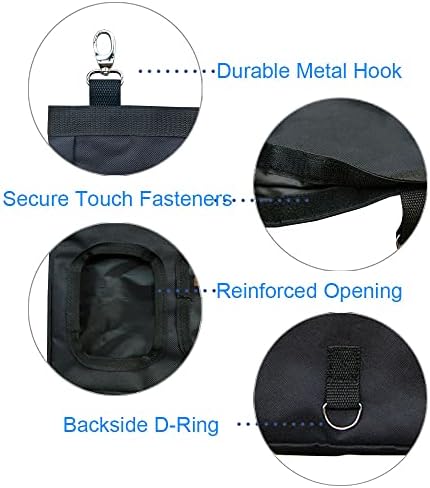 RIOUSSI Guinea Pig Hay Feeder, Hanging Rabbit Hay Feeder Bag. PureBlack