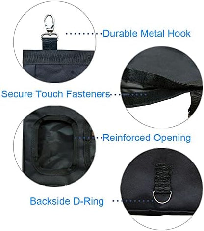 RIOUSSI Guinea Pig Hay Feeder, Hanging Rabbit Hay Feeder Bag. PureBlack