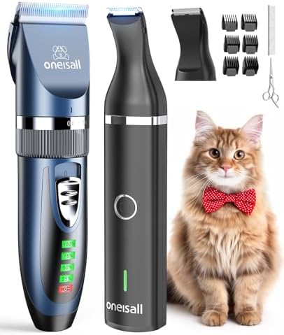oneisall Cat Clippers and Paw Trimmer 3 in 1 Cat Grooming Kit