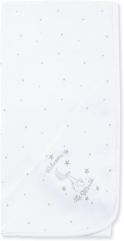 Little Me unisex baby nursery swaddling blankets, White, One Size US