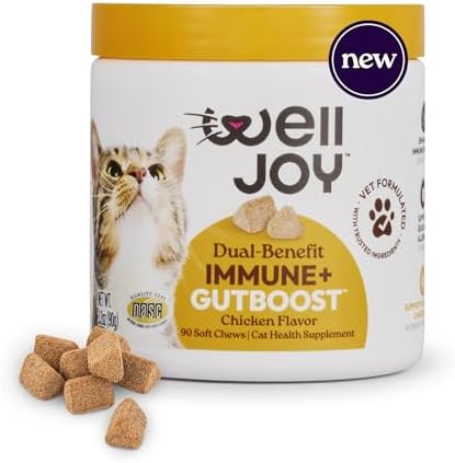 WellJoy Immune Cat Supplement + Lysine, Astaxanthin, GutBoost, 90ct