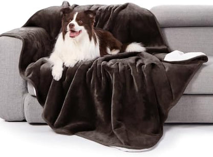 gogobunny Waterproof Blanket for Twin Bed, Warm Sherpa Fleece Throw, 60x80