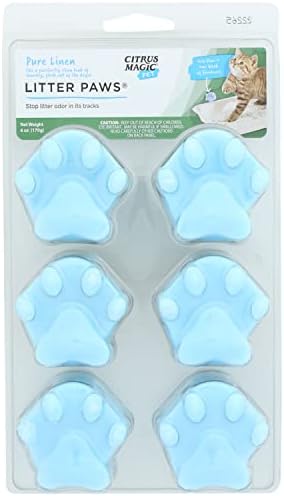 Citrus Magic Pet Odor Eliminator Litter Paws, Fresh Linen, 6 Paws
