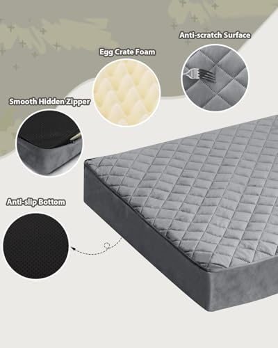 NUPIDA Orthopedic Large Dog Bed for Crate with Washable Cover, 35x22