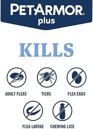 PetArmor Plus Flea and Tick Prevention for Cats over 1.5 lbs, Cat Flea and Tick Treatment, 6 Doses, Waterproof Topical, Fast Acting