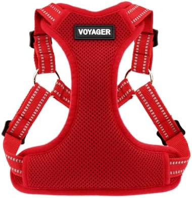 Voyager Step-in Flex Adjustable Dog Harness - Red, Medium