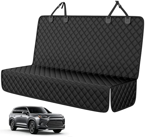 PETICON Waterproof Pet Bench Seat Covers for Midsize & Large SUVs