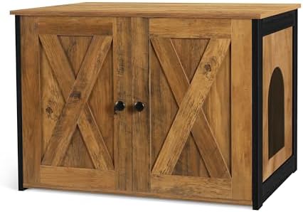 DWANTON Cat Litter Box Enclosure, Hidden Litter Box Furniture, 27.6 Inches