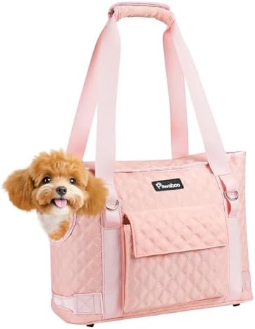 Pawaboo Dog Purse Carrier for Small Dogs with Pocket,Up to 11Lbs