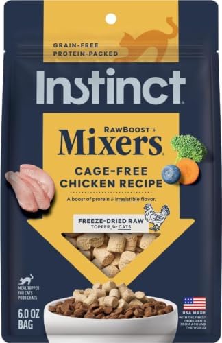 Instinct Raw Boost Mixers Freeze Dried Raw Cat Food Topper, Grain Free Cat Food Topper 6 Ounce (Pack of 1)