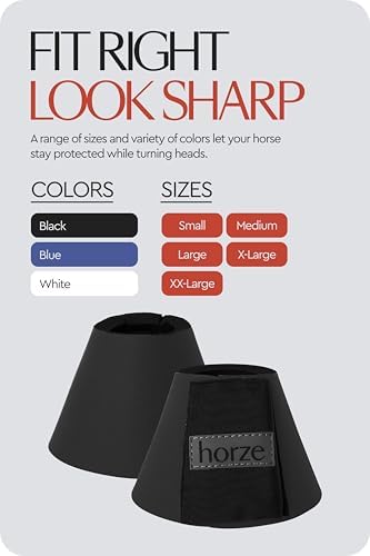HORZE Pro Overreach Bell Boots for Horses, Neoprene Pair Horse Bell Boots