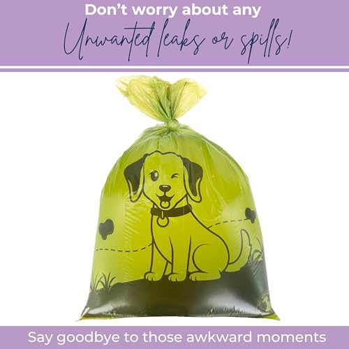 Pet Faves Eco-friendly Dog Poop Bags -100% Leak-Proof, Strong and Extra Long Doggie Poop Bags for Dogs and Cats waste bag, Lavender Scented - 150 Bags (1 pack)