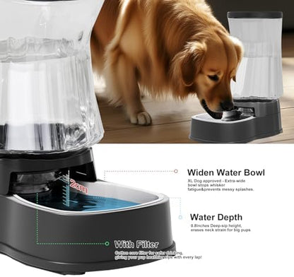 Automatic Dog Water Dispenser, Stainless Steel Bowls Feeder, 100% BPA-Free