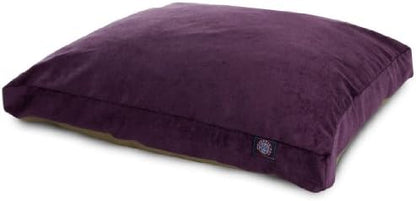 Majestic Pet Villa Rectangle Dog Bed Washable – Non Slip Comfy Pet Bed – Crate Bed with Removable Washable Cover – Kennel Bed for Sleeping, Polyester Fiber, X-Large, Aubergine
