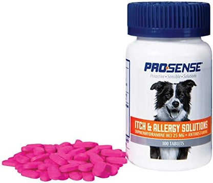 Pro-Sense Allergy Tablets for Dogs, 100 Count, Case of 24