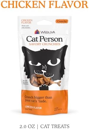 Cat Person, Chicken Savory Crunchies Cat Treats, 2oz Bag