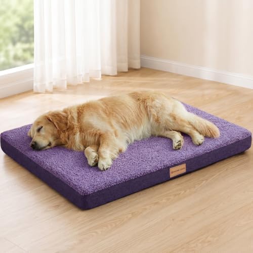 Patas Lague Orthopedic Large Dog Bed Washable Pet Sofa Mat 36''X24''Purple