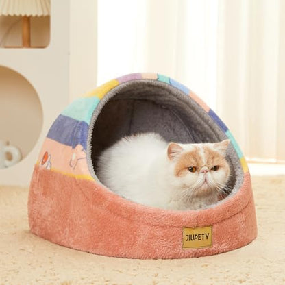Cute Cat Beds for Indoor Cats, Cat Cave Bed for Kittens, Hideaway Cat House