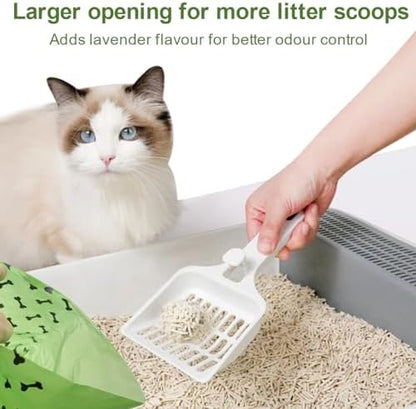 Green Dog Poo Bags Lavender scent - 270 Large Poop Bags, Extra Thicken Strong Corn Starch Blended Leak Proof Poop Waste Bag for Dogs