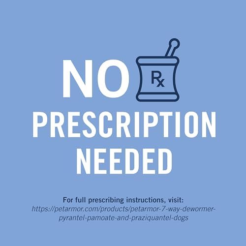PetArmor 7 Way De-Wormer for Dogs, Oral Treatment for Tapeworm, Roundworm & Hookworm, Small Dog Dewormer (6-25 lbs) with Praziquantel & Pyrantel Pamoate, 6 Flavored Chewables