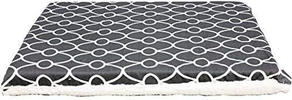 MidWest Homes for Pets Quiet Time Teflon Defender Dog Beds; Pet Beds Designed to Fit Folding Metal Dog Crates, Gray & White Geometric Pattern, 48-Inch